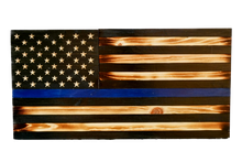 Load image into Gallery viewer, American Flag Plaque: Blue or Red Line
