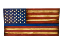 Load image into Gallery viewer, American Flag Plaque: Blue or Red Line
