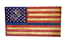 Load image into Gallery viewer, American Flag Plaque: Blue or Red Line
