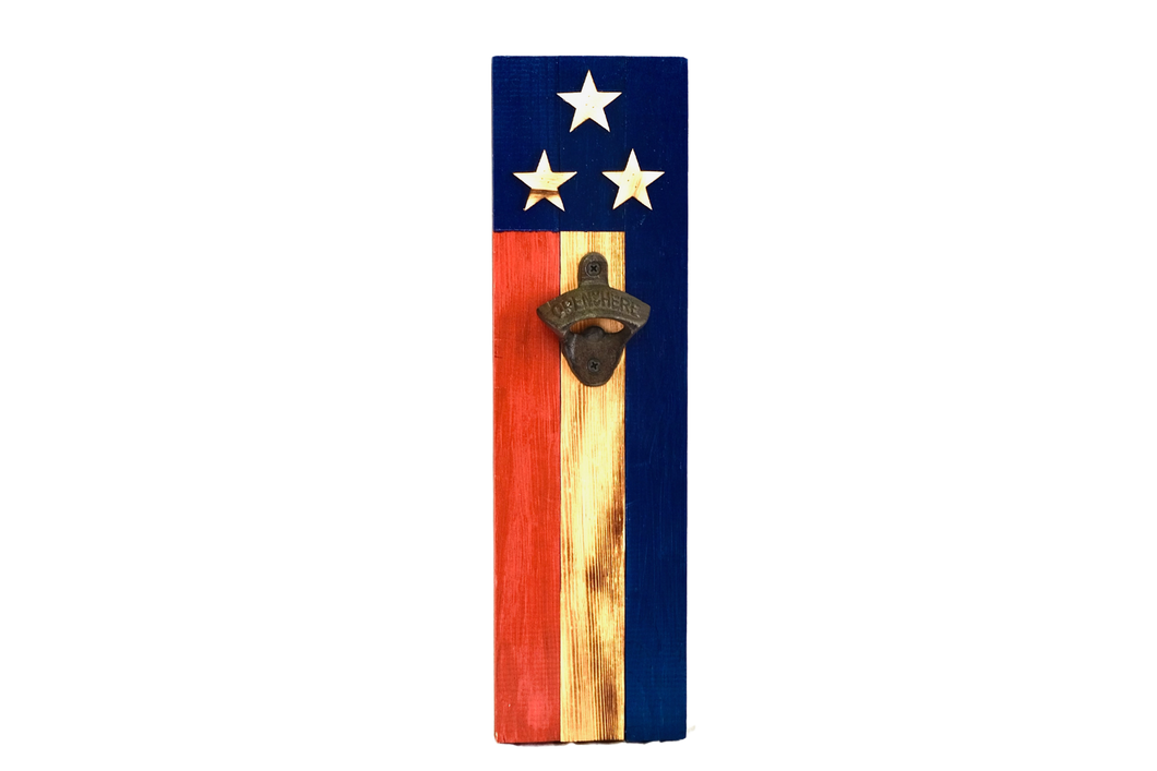 Bottle Opener- Red, White, and Blue